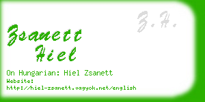 zsanett hiel business card